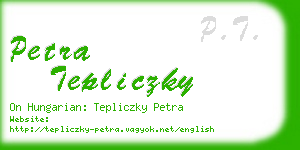 petra tepliczky business card